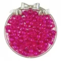 6x9mm Translucent Hot Pink Pony Beads Barrel Hair Braid Craft Beads DIY Jewelry Accessories - Rose Red