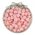 9mm-12mm acrylic heart loose beads for DIY jewelry making, cute pink handmade crafting supplies. - Orange
