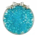 Vue détaillée de perles en acrylique transparent bleu muguet pour vos bijoux DIY. - 50 Pièces/Paquet / Bleu