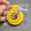 Crochet universel rotatif 360 en plastique pliable variante de couleur jaune article - Sac OPP / Jaune