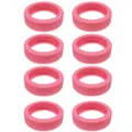 Pink silicone luggage wheel covers for travel suitcases, set of eight universal caster protectors. - 8 Pieces/Pack / Pink