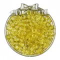 6x9mm transparent yellow pony beads large hole barrel beads for hair braiding DIY jewelry making - Yellow