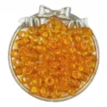 Transparent orange pony beads 6x9mm large hole barrel beads for DIY hair braiding jewelry making - Orange