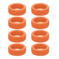 Silicone luggage wheel covers set of 8 orange protector for suitcase caster wheels mute wear - 8 Pieces/Pack / Orange