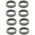Silicone luggage wheel covers 8pcs mute wear-resistant travel suitcase caster protectors - 8 Pieces/Pack / Gray