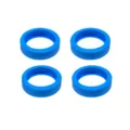 Silicone luggage wheel covers, blue caster protectors, 4pcs set for universal travel suitcase wheels. - 4 Pieces/Pack / Blue