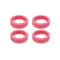 Pink silicone luggage wheel covers set of 4 for silent travel suitcase caster protection. - 4 Pieces/Pack / Pink
