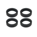 Luggage wheel silicone protective covers, black universal travel suitcase mute noise reduction - 4 Pieces/Pack / Black
