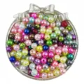 Colorful ABS imitation pearl beads mixed sizes for DIY jewelry making handmade bracelets. - 3mm (300 Pieces/Pack) / Random Mixed Colors