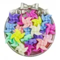 Acrylic pinwheel beads detail shot, colorful dopamine DIY jewelry accessories for bracelet. - Random Mixed Colors