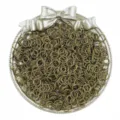 Bulk bronze jump rings in decorative bow tray, perfect for DIY jewelry making and craft projects. - 0.7*4mm (200 Pcs/Pack) / Antique Bronze