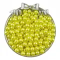 Yellow ABS imitation pearl beads detail, 3-12mm straight hole DIY jewelry making accessory - Lemon Yellow
