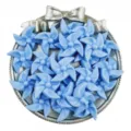 20mm blue acrylic pinwheel loose beads DIY charm bracelet jewelry making accessories - Blue