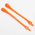 Orange silicone no tie lazy shoelaces elastic stretch shoe strings for casual sneakers - Orange