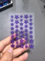 Purple star hydrocolloid acne patch variant, invisible blemish cover sticker sheet. - Star Style / PE Bare Packaging / Purple