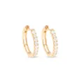Elegant gold hoop earrings for women sparkling cubic zirconia paved hinged small huggie. - Hoop Style (JQH0328) / 24K / Gold