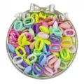 Perles en vrac de maillons de chaîne en acrylique 10x16mm pour bracelets sacs accessoires de DIY - 11x16mm (50 Pièces/Paquet) / Couleurs Mélangées Aléatoires