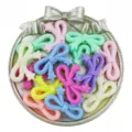 Colorful acrylic star bow beads DIY charm loose beads for handmade bracelet jewelry making accessories - Random Mixed Colors