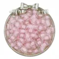12mm perles cylindre acrylique rose interieure perles en vrac bijoux bracelet DIY make - Lot de 30 / Rose