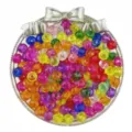 Perles rondelles facettées en acrylique coloré pour fabrication de bijoux bracelets - Couleurs Mélangées Aléatoires