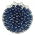 Acrylic solid color round beads for DIY handmade bracelet necklace jewelry accessories detail view. - 6mm Hole 1.5mm (100 Pcs/Pack) / Black