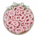 Acryl Kettenringe für DIY Schmuckherstellung, 14x20mm rosa offene Glieder Taschenketten Zubehör. - Rosa