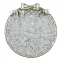 Perles facettées en acrylique transparent détail, composants bijoux DIY étincelants. - Blanc