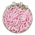 Anneaux de liaison ouverts en acrylique rose accessoires de bijoux faits main DIY 10x16mm - 11x16mm (50 Pièces/Paquet) / Rose