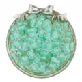 Perles en acrylique 12mm Cylindre Perles Vrac Couleurs Intérieures DIY Bracelet Bijoux - Lot de 30 / Vert