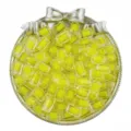 12mm acrylique cylindre perles couleur interieure jaune perles en vrac pour accessoires diy - 30 Pièces/Paquet / Jaune