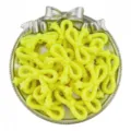 Acrylic star bow beads yellow loose beads for DIY handmade bracelet jewelry accessories details. - Yellow