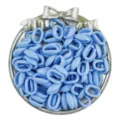 Maillons de chaîne en acrylique bleu clair pour bracelets DIY et accessoires de sacs 10x16mm - 11x16mm (50 Pièces/Paquet) / Bleu