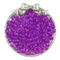 Perles de roue en acrylique facettées violettes de 8 mm pour bracelets et colliers DIY faits main. - Mauve Clair
