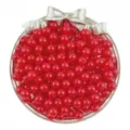 Acrylic jelly round beads red loose beads DIY bracelet jewelry making accessories detail - 6mm with 1mm Hole (100 Pcs/Pack) / Red