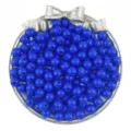 Blue acrylic solid round loose beads for DIY handmade bracelet necklace jewelry accessories - Sapphire Blue