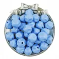 16mm light blue acrylic faceted beads bulk diy bracelet jewelry making craft supplies - 10 Pieces/Pack / Blue