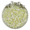 ABS imitation pearl half-round flatback loose beads for DIY handmade accessories crafts - 3mm (600 Pcs/Pack) / Off-White (Semicircle)