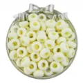 13mm acrylic large hole abacus beads wheel spacer beads for DIY jewelry making crafts. - 30 Pieces Set / Beige