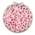 13mm pink acrylic large hole abacus beads wheel beads for DIY handmade bracelets jewelry accessories - 30 Pieces Set / Pink