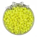 Yellow acrylic barrel beads detail shot for DIY bracelets and hair braiding accessories - 6mm Aperture 3mm / Yellow