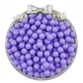 Purple acrylic round loose beads detail shot, smooth surface without hole for DIY crafts jewelry making accessories - Purple