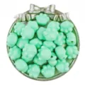 Acrylic cat paw beads detail view, light green loose beads for DIY jewelry making and bracelets. - 10 Pieces/Pack / Green