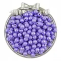 Purple acrylic iridescent round loose beads AB color for DIY handmade jewelry accessories. - Purple