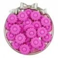 20mm acrylic sunflower beads loose beads DIY craft accessories detail view for making handmade jewelry. - 10 Pieces/Pack / Rose Red