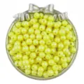 Yellow acrylic iridescent round beads AB color loose beads for DIY handmade bracelet jewelry making accessories. - Yellow