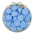 20mm acrylic sunflower loose beads straight hole DIY craft bracelet necklace accessories - 10 Pieces/Pack / Blue
