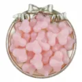 22mm acrylic jelly heart beads for DIY bracelet jewelry making, cute pink loose beads craft. - 22mm, 10 pcs/pack / Pink