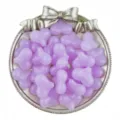 Acrylic jelly heart beads for DIY jewelry making, cute purple loose beads accessories. - 22mm, 10 pcs/pack / Purple