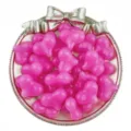 Pink jelly heart acrylic loose beads DIY handmade jewelry accessories bracelet making charm - 22mm, 10 pcs/pack / Rose Red
