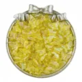 Perline sfuse di farfalla in acrilico trasparente per creazione di gioielli fai da te - 50 Pezzi/Pacchetto / Giallo